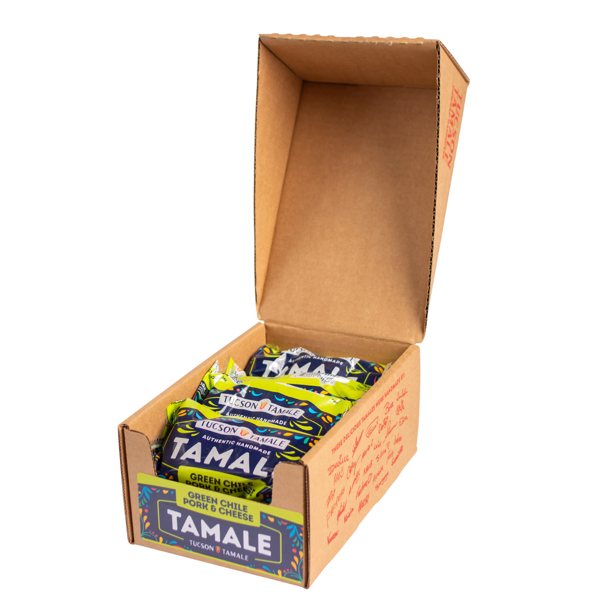8 Single Serve/Case - Green Chile Pork & Cheese Tamales