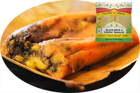 6 Twin Packs/Case - Black Bean & Cheese Tamales